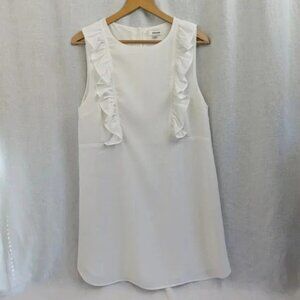 Storee white ruffle special occasion dress, bridal party, women's size Large D20